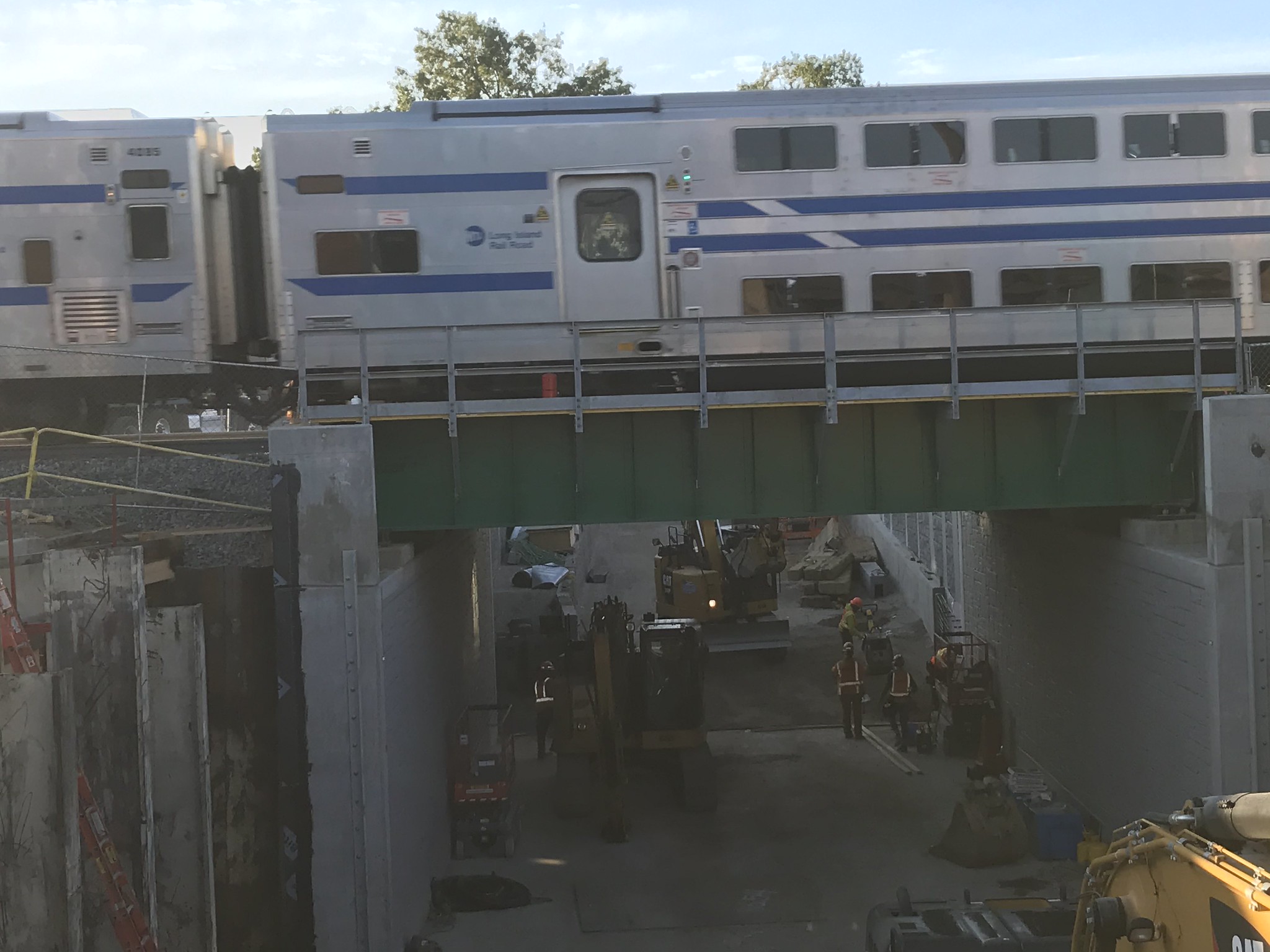See It: Crews Move Fourth New LIRR Bridge Into Place Over a Former Railroad Crossing This Weekend